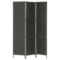 vidaXL Biombo divisor 3 paneles jacinto de agua negro 116x160 cm