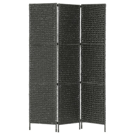 vidaXL Biombo divisor 3 paneles jacinto de agua negro 116x160 cm