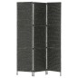 vidaXL Biombo divisor 3 paneles jacinto de agua negro 116x160 cm vidaXL Biombo divisor 3 paneles jacinto de agua negro 116x160 cm