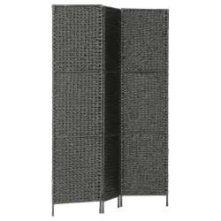 vidaXL Biombo divisor 3 paneles jacinto de agua negro 116x160 cm