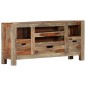 vidaXL Aparador de madera maciza de sheesham gris 100x30x50 cm