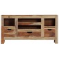 vidaXL Aparador de madera maciza de sheesham gris 100x30x50 cm