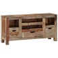 vidaXL Aparador de madera maciza de sheesham gris 100x30x50 cm
