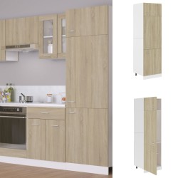 vidaXL Armario de frigorífico contrachapada color roble 60x57x207 cm