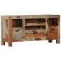vidaXL Aparador de madera maciza de sheesham gris 100x30x50 cm