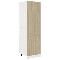 vidaXL Armario de frigorífico contrachapada color roble 60x57x207 cm