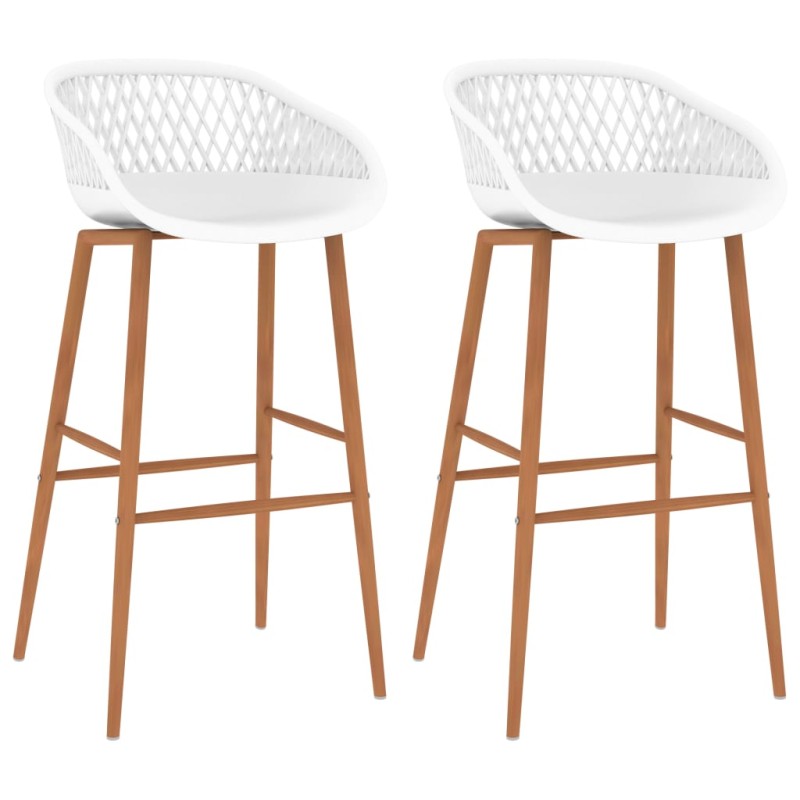 vidaXL Taburetes de cocina 2 unidades blanco vidaXL Taburetes de cocina 2 unidades blanco