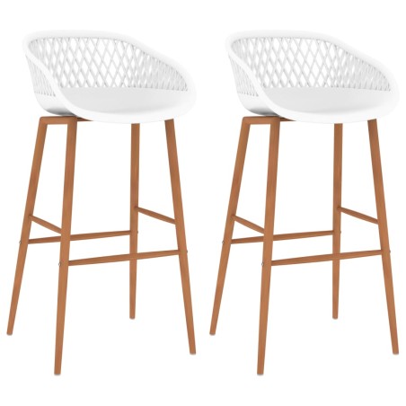 vidaXL Taburetes de cocina 2 unidades blanco