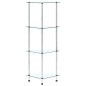 vidaXL Estantería 4 niveles cristal templado transparente 30x30x100 cm vidaXL Estantería 4 niveles cristal templado transparente 30x30x100 cm
