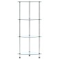 vidaXL Estantería 4 niveles cristal templado transparente 30x30x100 cm vidaXL Estantería 4 niveles cristal templado transparente 30x30x100 cm