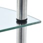 vidaXL Estantería 4 niveles cristal templado transparente 30x30x100 cm vidaXL Estantería 4 niveles cristal templado transparente 30x30x100 cm