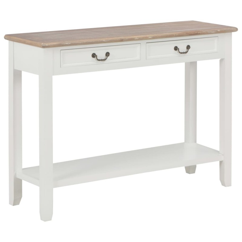 vidaXL Mesa consola de madera blanco 110x35x80 cm vidaXL Mesa consola de madera blanco 110x35x80 cm