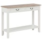 vidaXL Mesa consola de madera blanco 110x35x80 cm vidaXL Mesa consola de madera blanco 110x35x80 cm