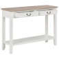 vidaXL Mesa consola de madera blanco 110x35x80 cm vidaXL Mesa consola de madera blanco 110x35x80 cm