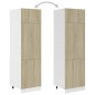 vidaXL Armario de frigorífico contrachapada color roble 60x57x207 cm vidaXL Armario de frigorífico contrachapada color roble 60x57x207 cm