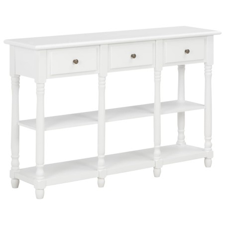 vidaXL Mesa consola de MDF blanca 120x30x76 cm