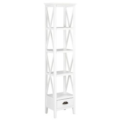 vidaXL Estantería con 1 cajón de MDF blanco 40x30x170 cm