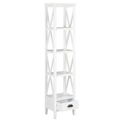vidaXL Estantería con 1 cajón de MDF blanco 40x30x170 cm