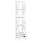 vidaXL Estantería con 1 cajón de MDF blanco 40x30x170 cm vidaXL Estantería con 1 cajón de MDF blanco 40x30x170 cm