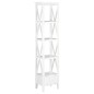 vidaXL Estantería con 1 cajón de MDF blanco 40x30x170 cm vidaXL Estantería con 1 cajón de MDF blanco 40x30x170 cm