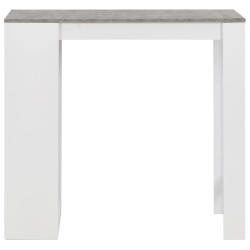 vidaXL Mesa alta de cocina con estantería blanca 110x50x103 cm