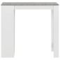 vidaXL Mesa alta de cocina con estantería blanca 110x50x103 cm vidaXL Mesa alta de cocina con estantería blanca 110x50x103 cm