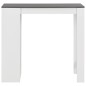 vidaXL Mesa alta de cocina con estantería blanca 110x50x103 cm vidaXL Mesa alta de cocina con estantería blanca 110x50x103 cm