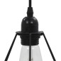 vidaXL Lámpara de techo con diseño de rombos negra 3 bombillas E27 vidaXL Lámpara de techo con diseño de rombos negra 3 bombillas E27