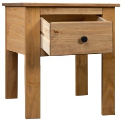 vidaXL Mesita de noche de madera maciza pino estilo Panamá 46x40x57 cm