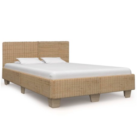 vidaXL Estructura de cama tejida a mano de ratán auténtico 160x200 cm