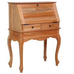 vidaXL Escritorio secreter de madera maciza de caoba 78x42x103 cm