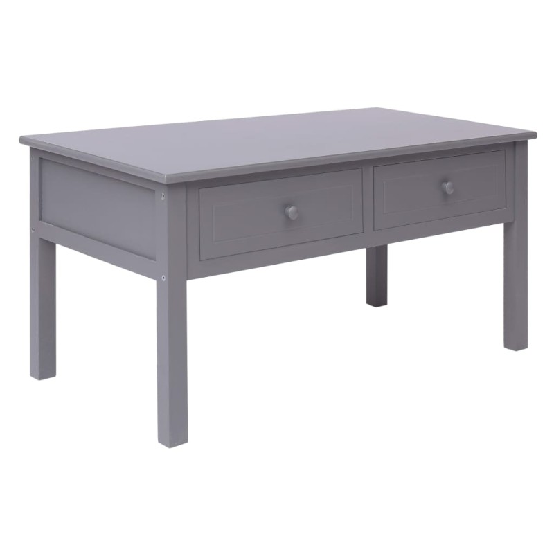 vidaXL Mesa de centro de madera gris 100x50x45 cm vidaXL Mesa de centro de madera gris 100x50x45 cm