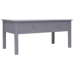 vidaXL Mesa de centro de madera gris 100x50x45 cm