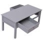 vidaXL Mesa de centro de madera gris 100x50x45 cm vidaXL Mesa de centro de madera gris 100x50x45 cm