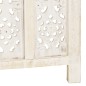 vidaXL Biombo 4 paneles tallado a mano madera mango blanco 160x165 cm vidaXL Biombo 4 paneles tallado a mano madera mango blanco 160x165 cm
