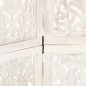 vidaXL Biombo 5 paneles tallado a mano madera mango blanco 200x165 cm vidaXL Biombo 5 paneles tallado a mano madera mango blanco 200x165 cm