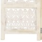 vidaXL Biombo 5 paneles tallado a mano madera mango blanco 200x165 cm vidaXL Biombo 5 paneles tallado a mano madera mango blanco 200x165 cm