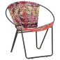 vidaXL Silla circular chindi de tela multicolor vidaXL Silla circular chindi de tela multicolor