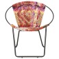 vidaXL Silla circular chindi de tela multicolor vidaXL Silla circular chindi de tela multicolor