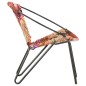 vidaXL Silla circular chindi de tela multicolor vidaXL Silla circular chindi de tela multicolor
