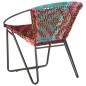 vidaXL Silla circular chindi de tela multicolor vidaXL Silla circular chindi de tela multicolor