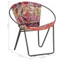 vidaXL Silla circular chindi de tela multicolor vidaXL Silla circular chindi de tela multicolor