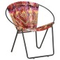 vidaXL Silla circular chindi de tela multicolor vidaXL Silla circular chindi de tela multicolor