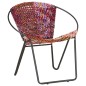 vidaXL Silla circular chindi de tela multicolor vidaXL Silla circular chindi de tela multicolor