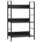 vidaXL Estantería de 3 niveles madera ingeniería negro 60x27,6x90,5 cm vidaXL Estantería de 3 niveles madera ingeniería negro 60x27,6x90,5 cm