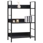 vidaXL Estantería de 3 niveles madera ingeniería negro 60x27,6x90,5 cm vidaXL Estantería de 3 niveles madera ingeniería negro 60x27,6x90,5 cm
