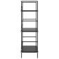 vidaXL Estantería de 3 niveles madera ingeniería negro 60x27,6x90,5 cm vidaXL Estantería de 3 niveles madera ingeniería negro 60x27,6x90,5 cm
