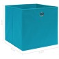 vidaXL Cajas de almacenaje 10 uds tela azul celeste 32x32x32 cm vidaXL Cajas de almacenaje 10 uds tela azul celeste 32x32x32 cm