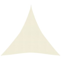 vidaXL Toldo de vela HDPE color crema 160 g/m² 4x5x5 m