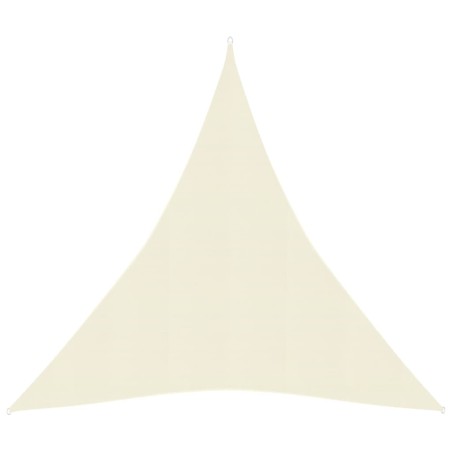 vidaXL Toldo de vela HDPE color crema 160 g/m² 4x5x5 m